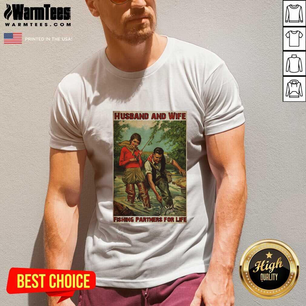 Hot Husband And Wife Fishing Partners For Life Shirt - Image 5