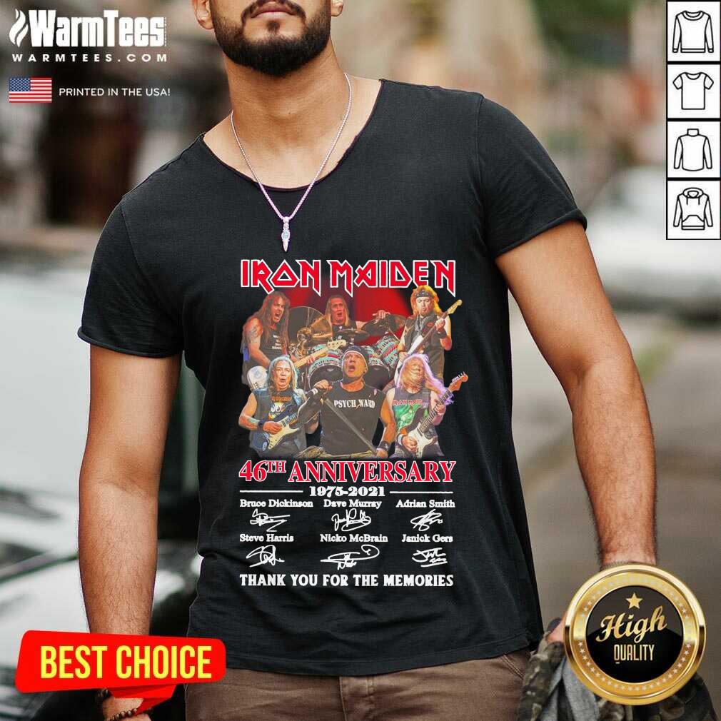 Hot Iron Maiden 46th Anniversary 1975 2021 Thank You For The Memories Signatures Shirt - Image 5