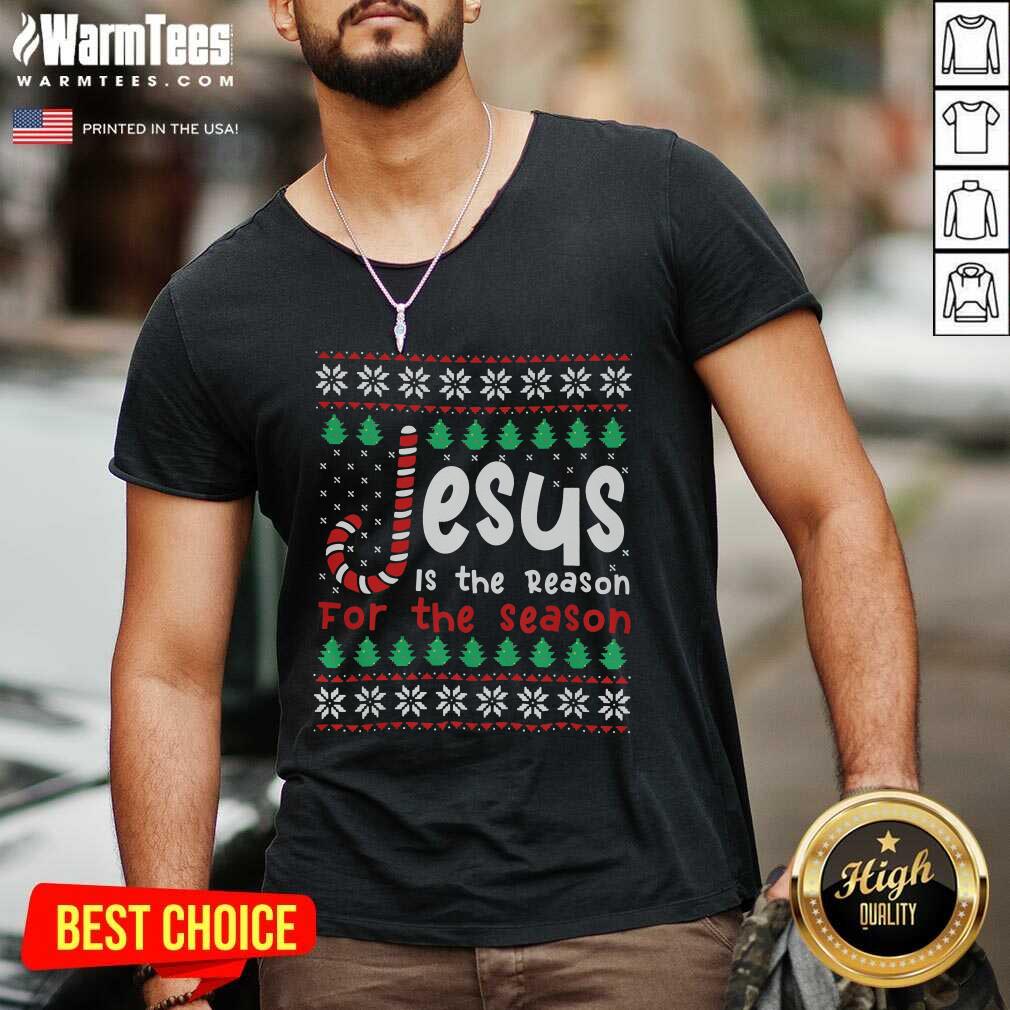 Hot Jesus Is The Reason For The Season Ugly Christmas Shirt - Image 5