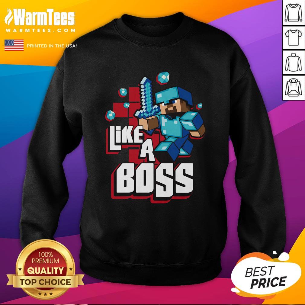Hot JINX Minecraft Big Boys’ Like A Boss Shirt - Image 4