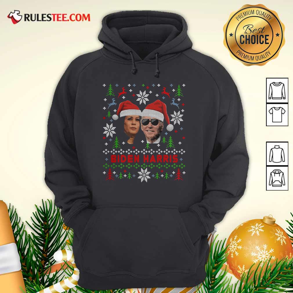 Hot Joe Biden And Kamala Harris Wear Hat Santa Claus Merry Xmas Shirt - Image 2