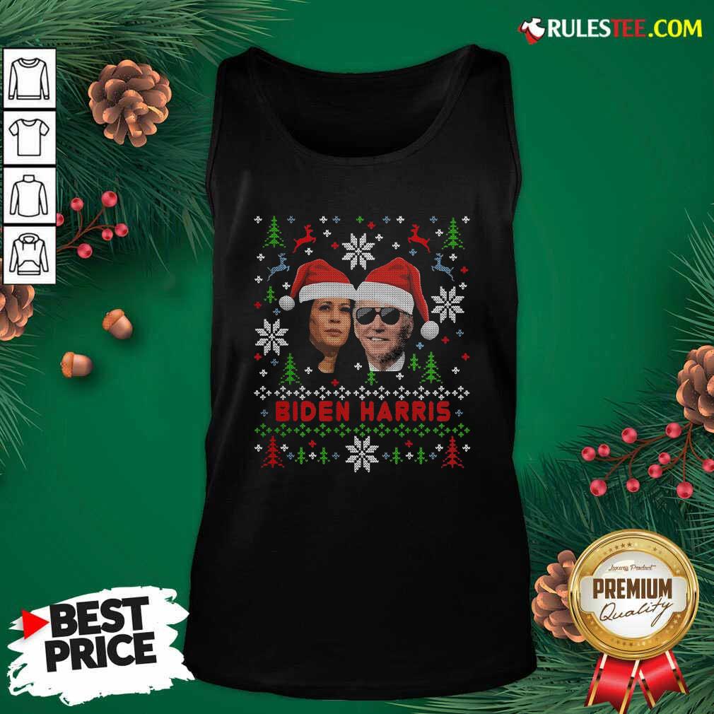 Hot Joe Biden And Kamala Harris Wear Hat Santa Claus Merry Xmas Shirt - Image 4