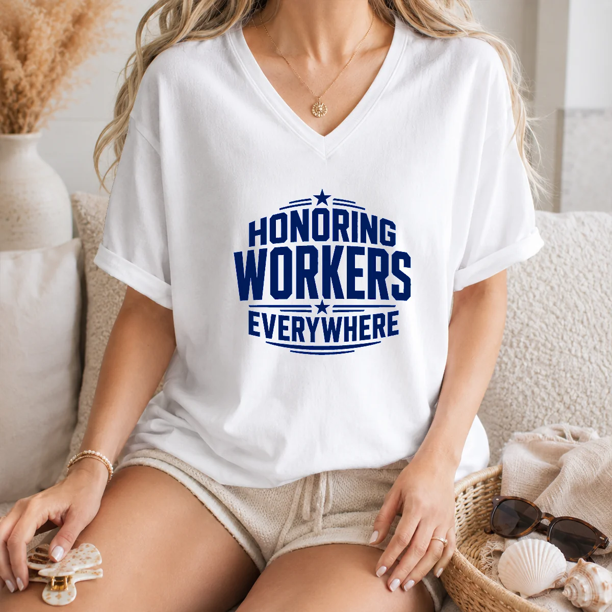 Hot Labour Day Workers Pride Line Art Shirt - Image 7