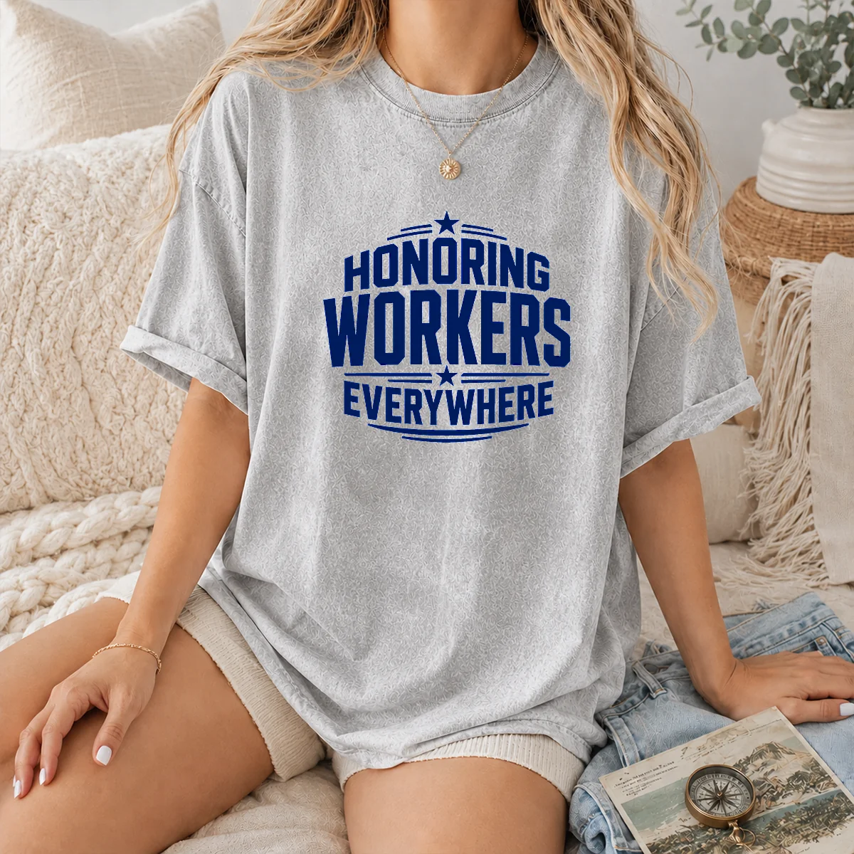 Hot Labour Day Workers Pride Line Art Shirt - Image 8