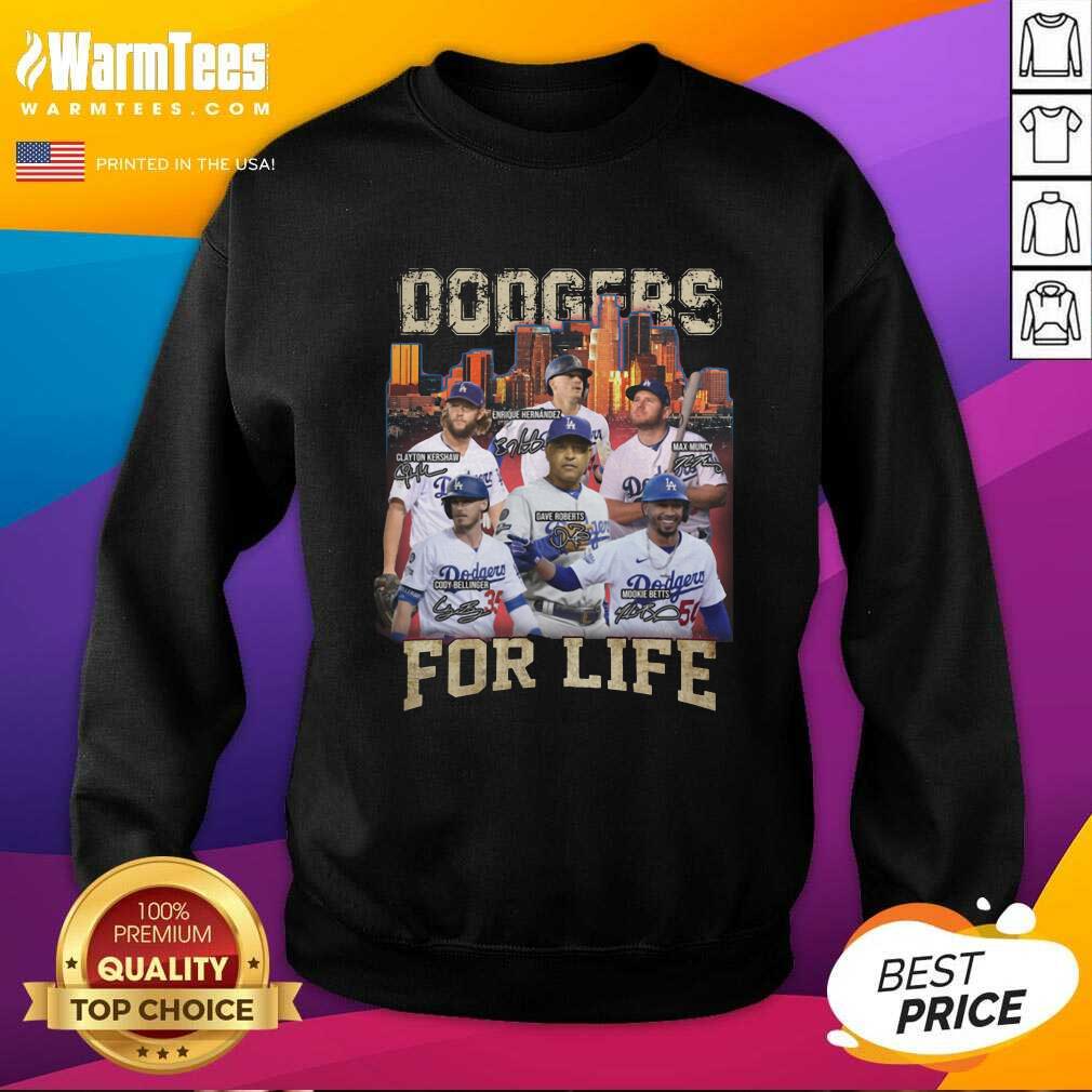 Hot Los Angeles Dodgers Baseball For Life Signatures Shirt - Image 3