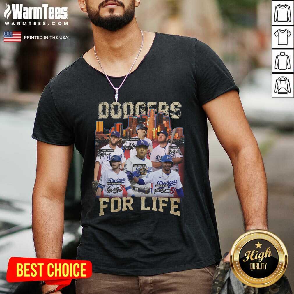 Hot Los Angeles Dodgers Baseball For Life Signatures Shirt - Image 4