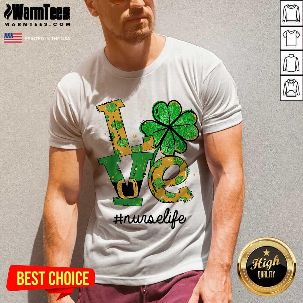 Hot Love Shamrock Nurse Life Funny St Patrick’s Day Shirt - Image 5