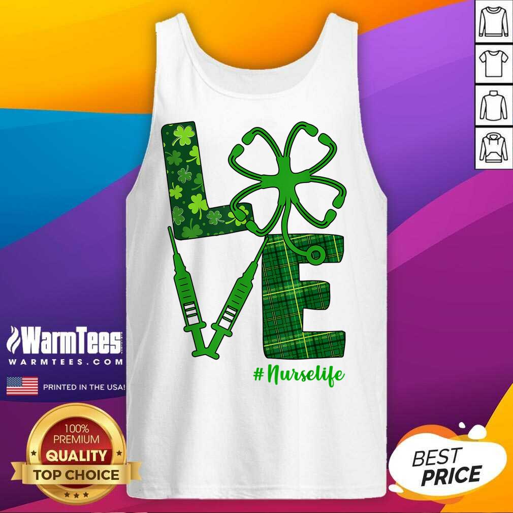 Hot Love Stethoscope Syringe Nurse Life St Patrick’s Day Shirt - Image 4