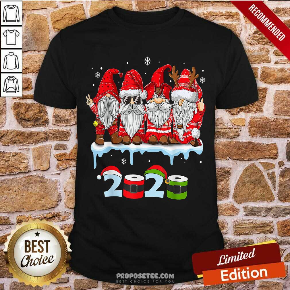 Hot Merry Christmas Gnomes Wear Mask 2020 Quarantine Xmas Shirt