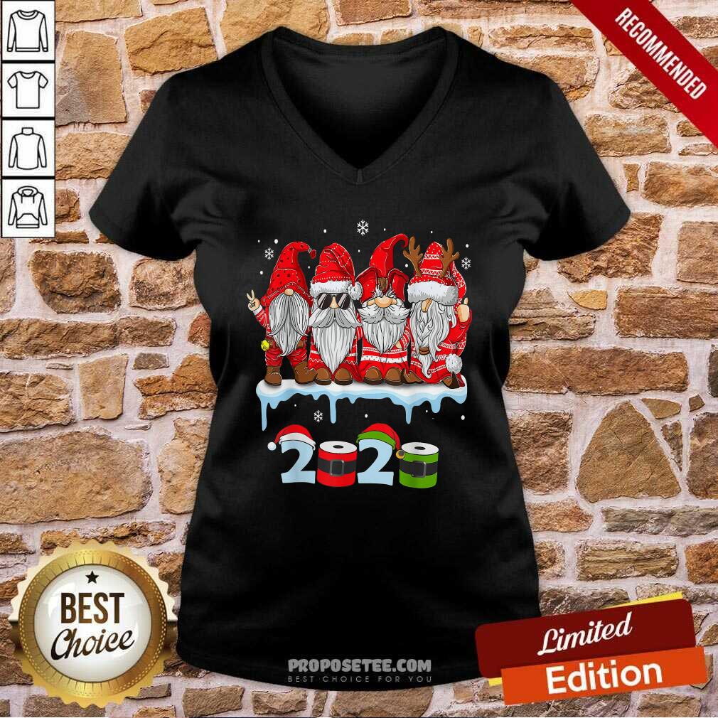 Hot Merry Christmas Gnomes Wear Mask 2020 Quarantine Xmas Shirt - Image 3