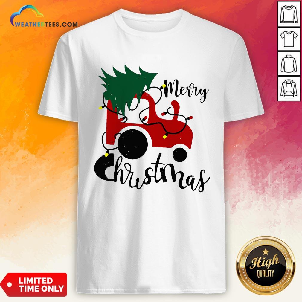 Hot Merry Christmas Tractor Sweat Shirt