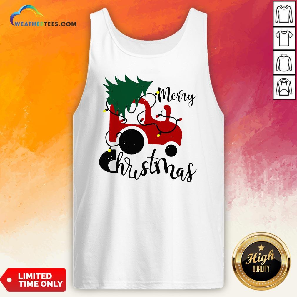 Hot Merry Christmas Tractor Sweat Shirt - Image 3