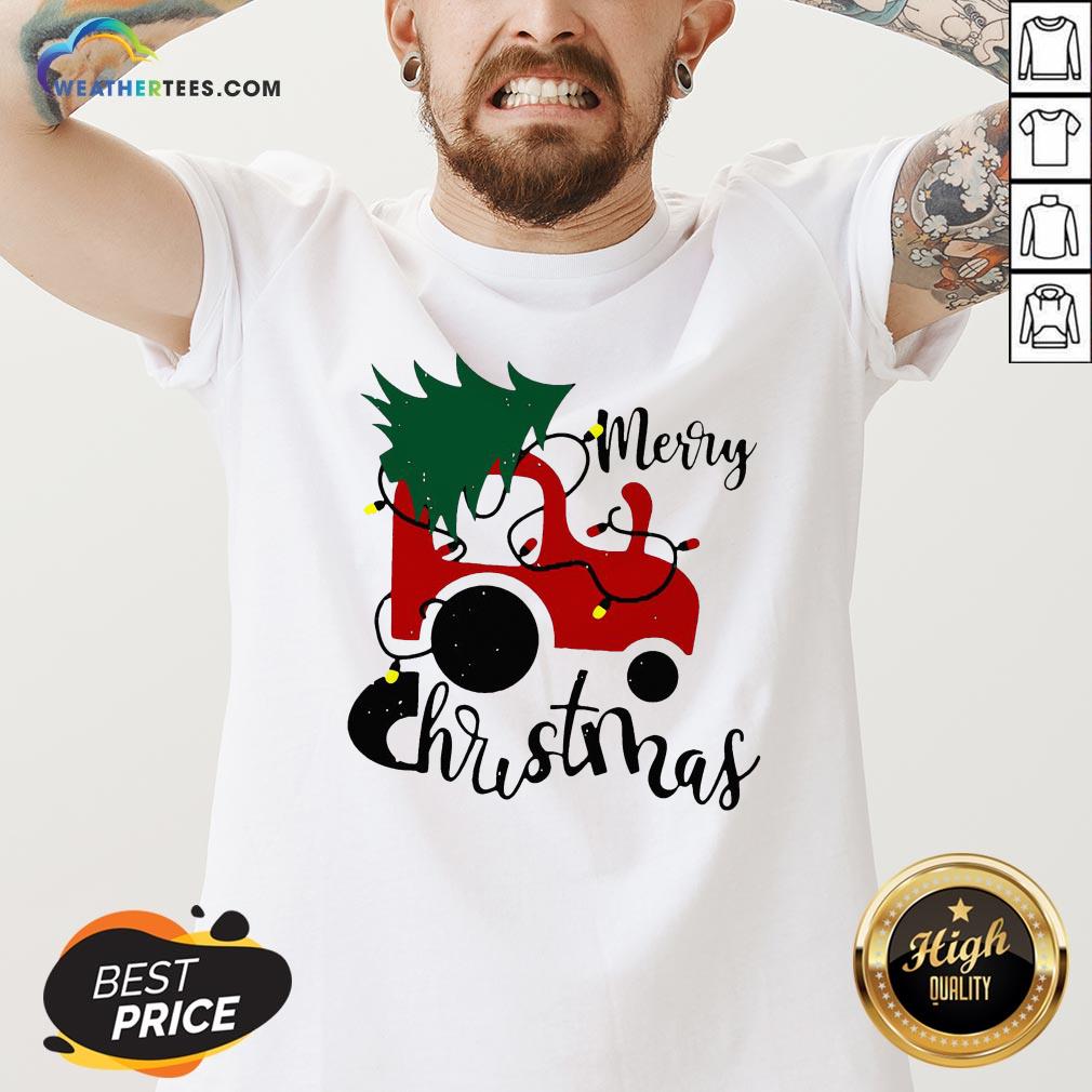 Hot Merry Christmas Tractor Sweat Shirt - Image 2