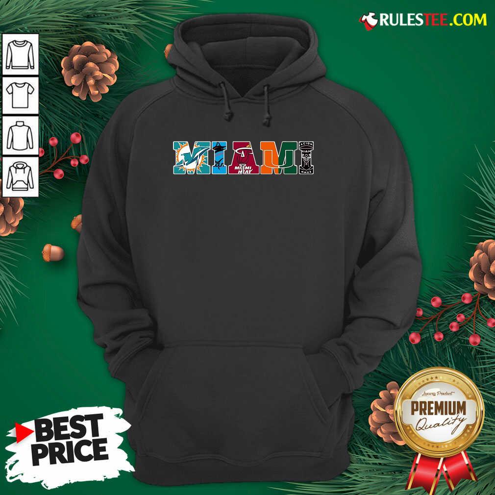 Hot Miami Miami Dolphin Miami Heat Miami Hurricanes Inter Miami Shirt - Image 2