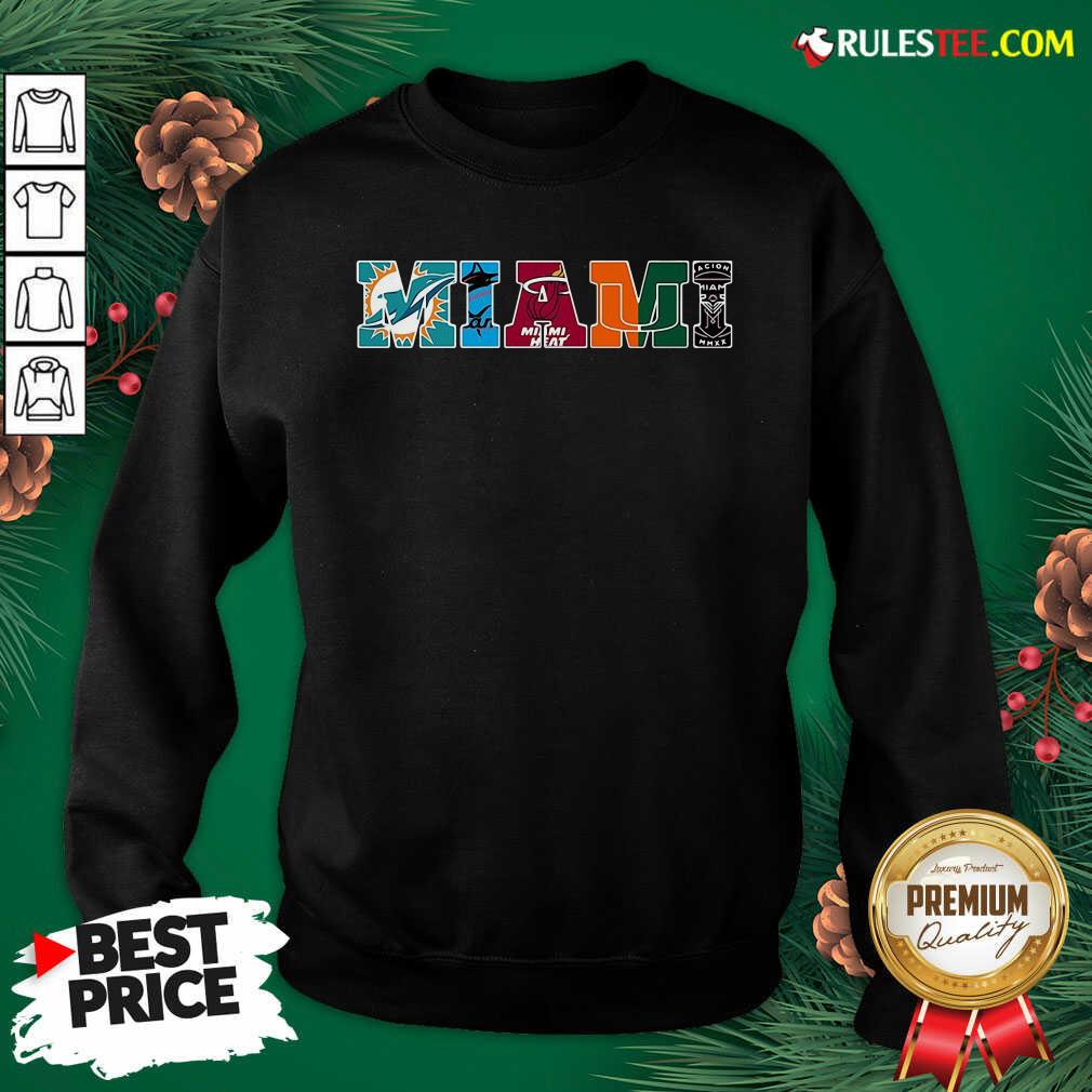 Hot Miami Miami Dolphin Miami Heat Miami Hurricanes Inter Miami Shirt - Image 5