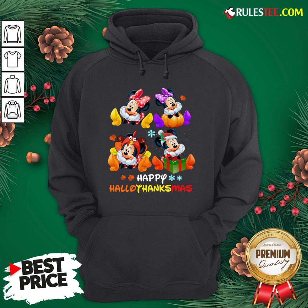 Hot Minnie Mouse Happy Hallothanksmas Shirt - Image 2