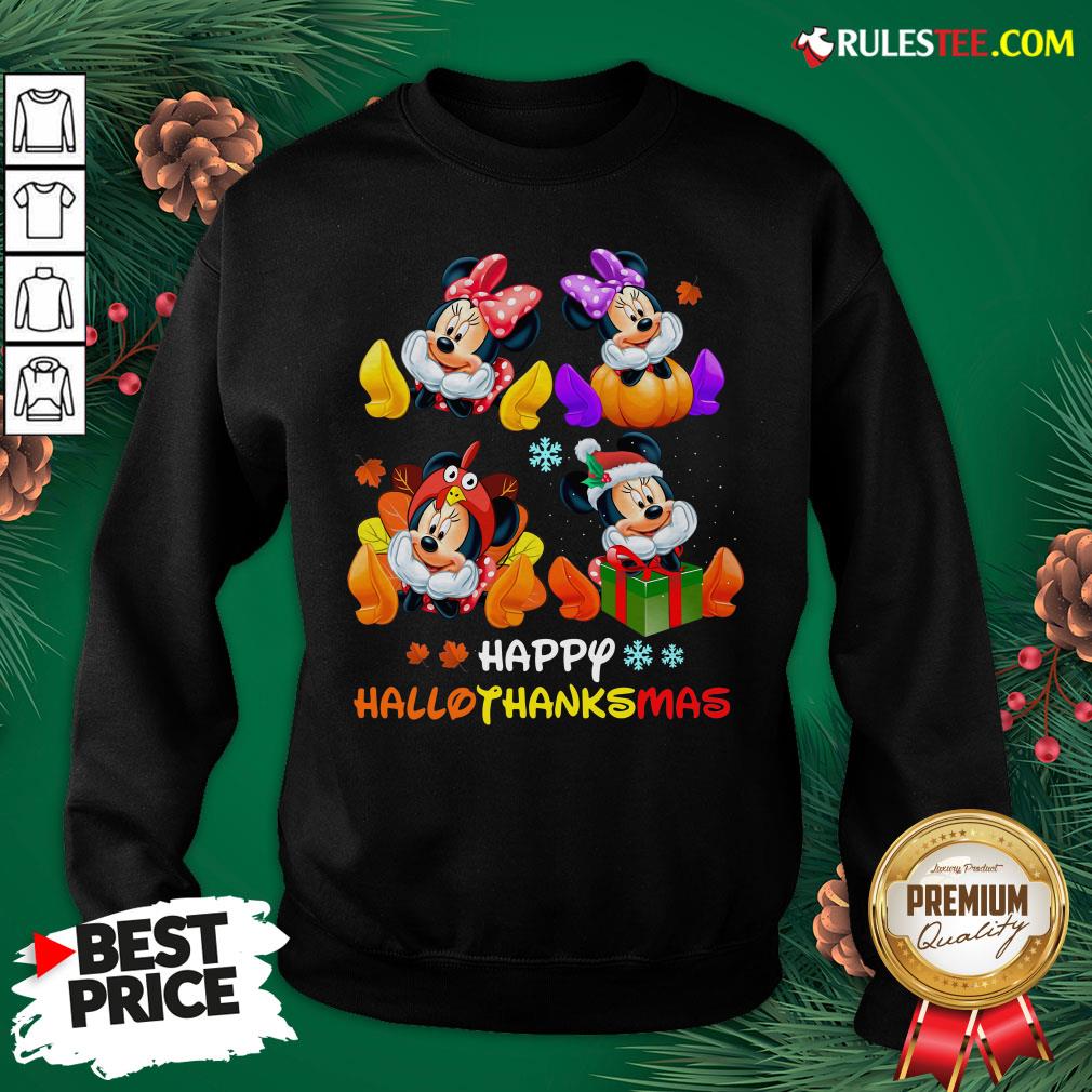 Hot Minnie Mouse Happy Hallothanksmas Shirt - Image 5
