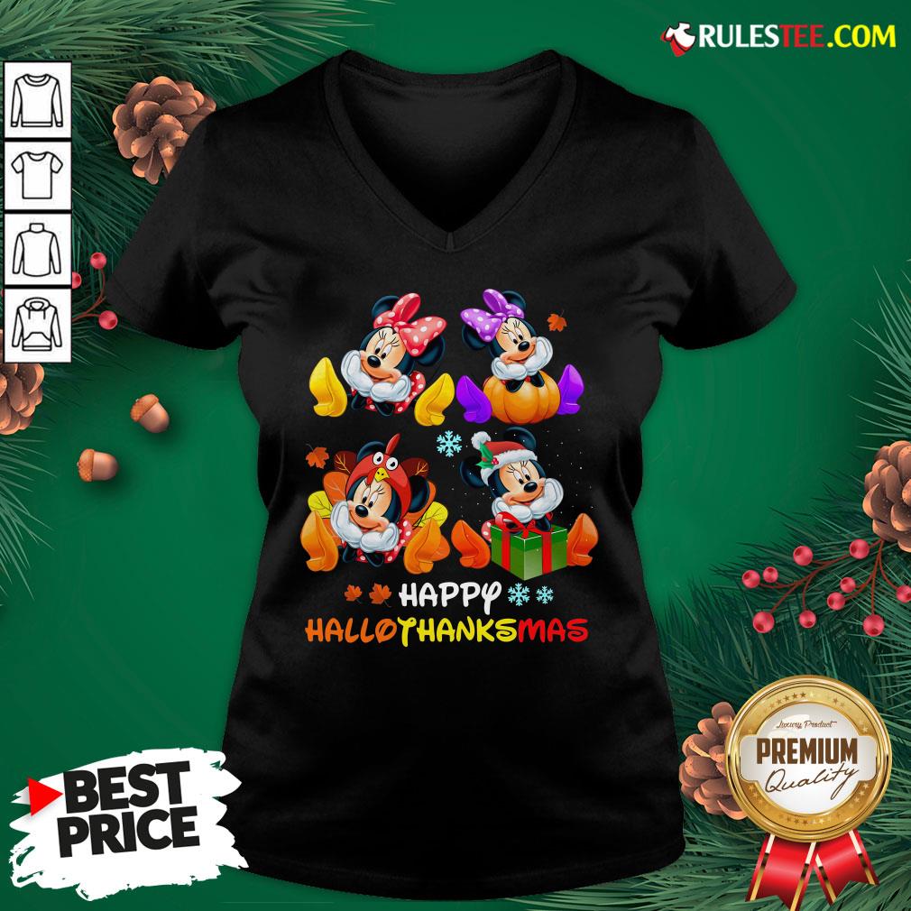 Hot Minnie Mouse Happy Hallothanksmas Shirt - Image 3