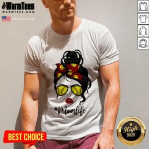 Alternative view of Hot Mom Life Softball Baseball Gold 201 Shirt