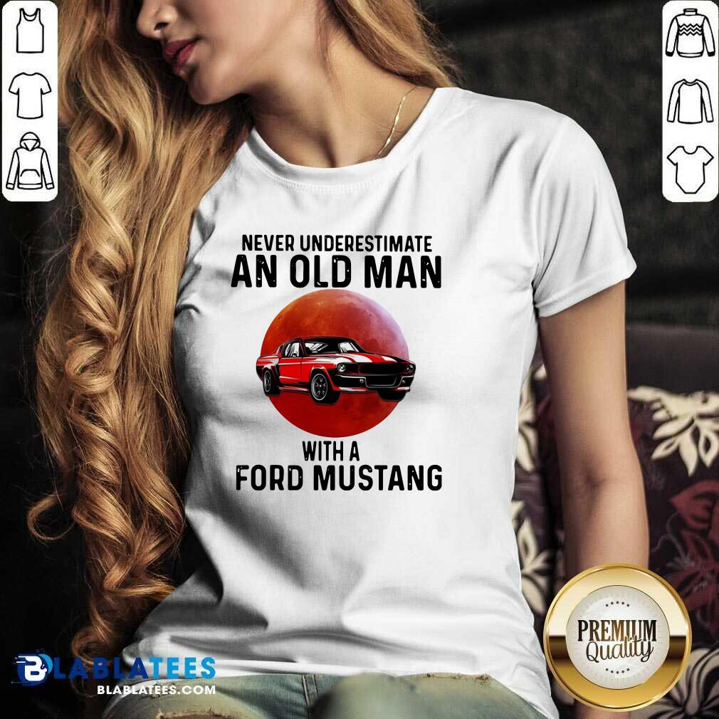 Hot Never Underestimate An Old Man With A Ford Mustang Shirt - Image 2