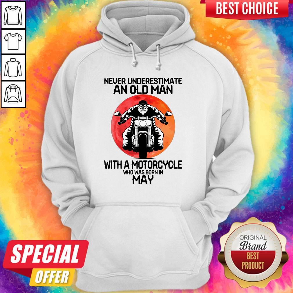 Hot Never Underestimate An Old Man With A Motorcycle Who Was Born In May Moon Shirt - Image 5