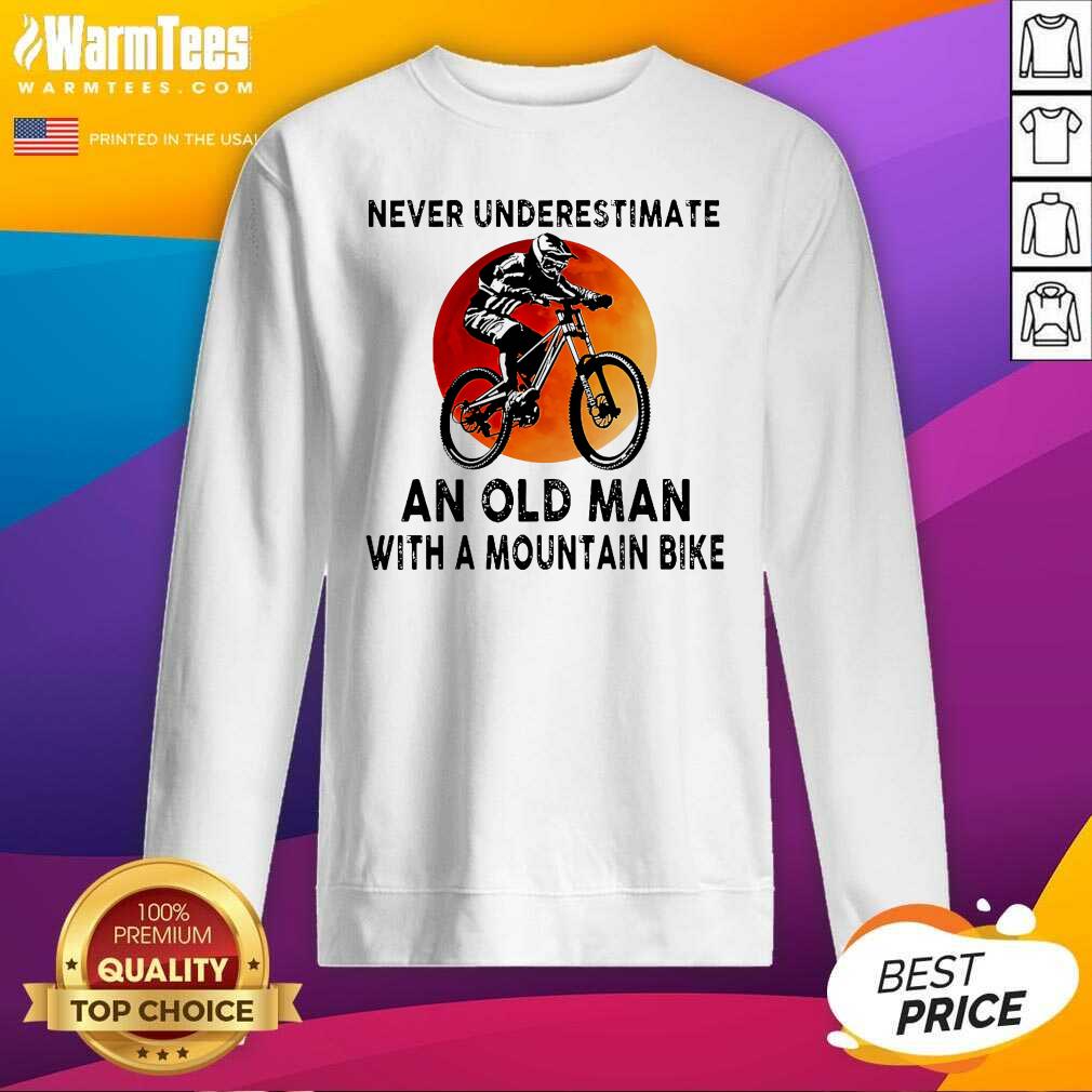 Hot Never Underestimate An Old Man With A Mountain Bike Shirt - Image 3