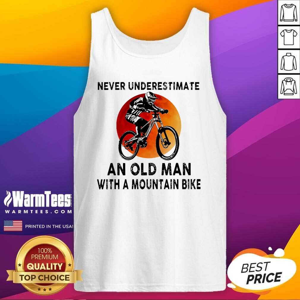 Hot Never Underestimate An Old Man With A Mountain Bike Shirt - Image 4