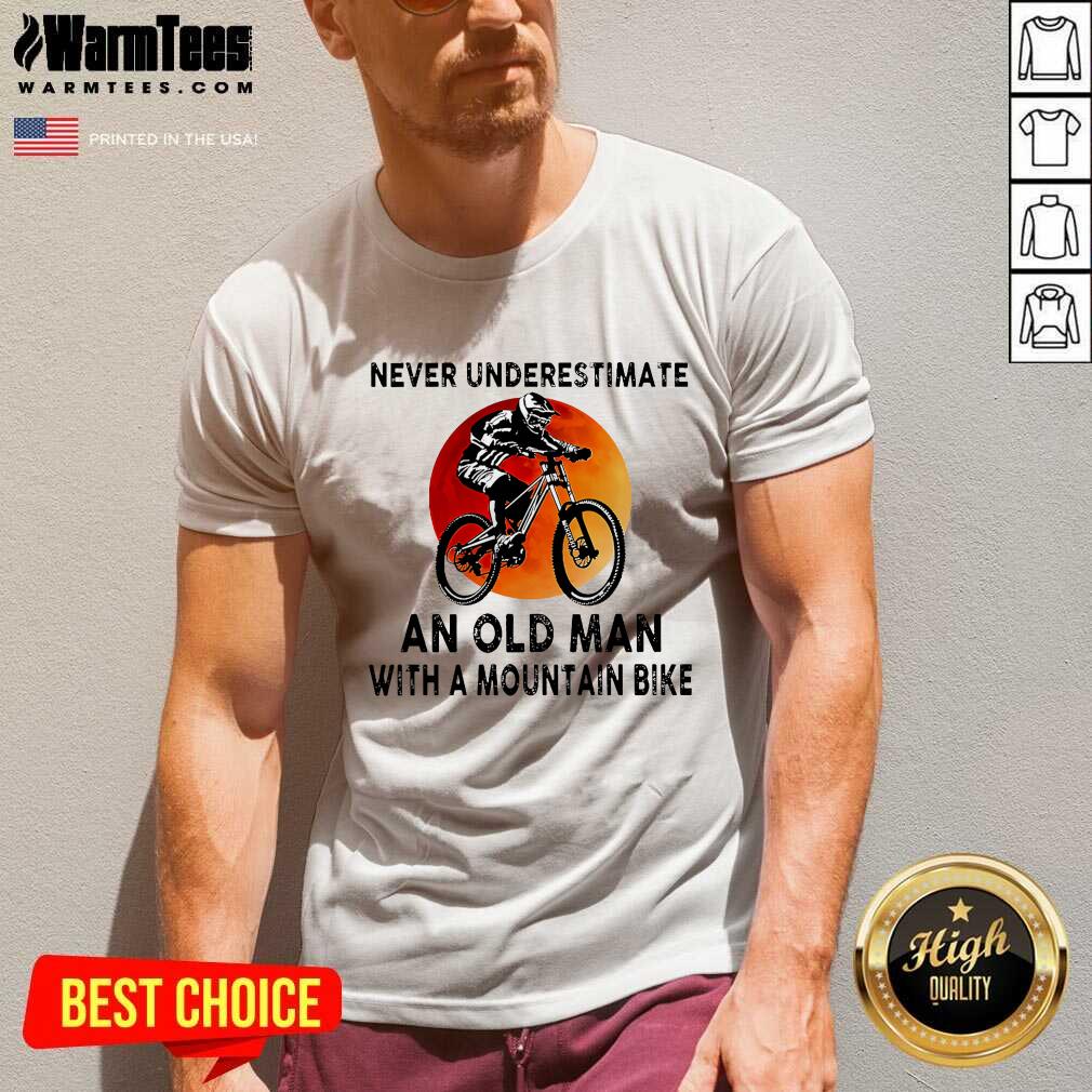 Hot Never Underestimate An Old Man With A Mountain Bike Shirt - Image 5