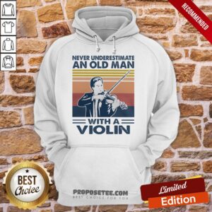 Alternative view of Hot Never Underestimate An Old Man With A Violin Vintage Shirt