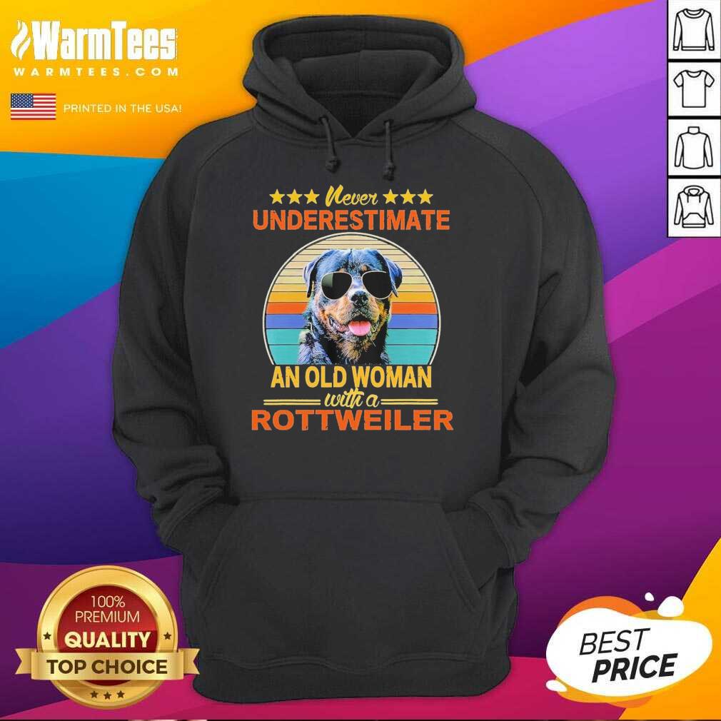 Hot Never Underestimate An Old Woman With A Rottweiler Vintage Shirt - Image 2