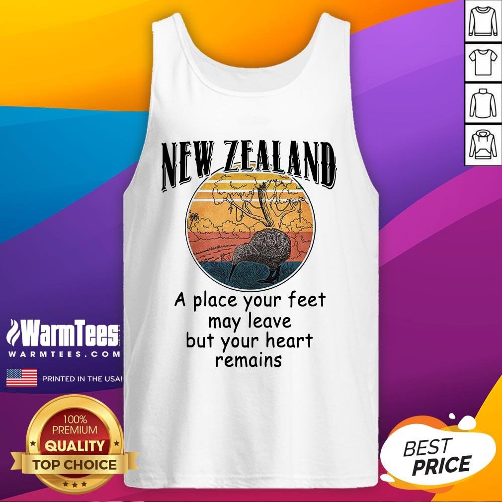 Hot New Zealand A Place Your Feet May Leave But Your Heart Remains Vintage Shirt - Image 3