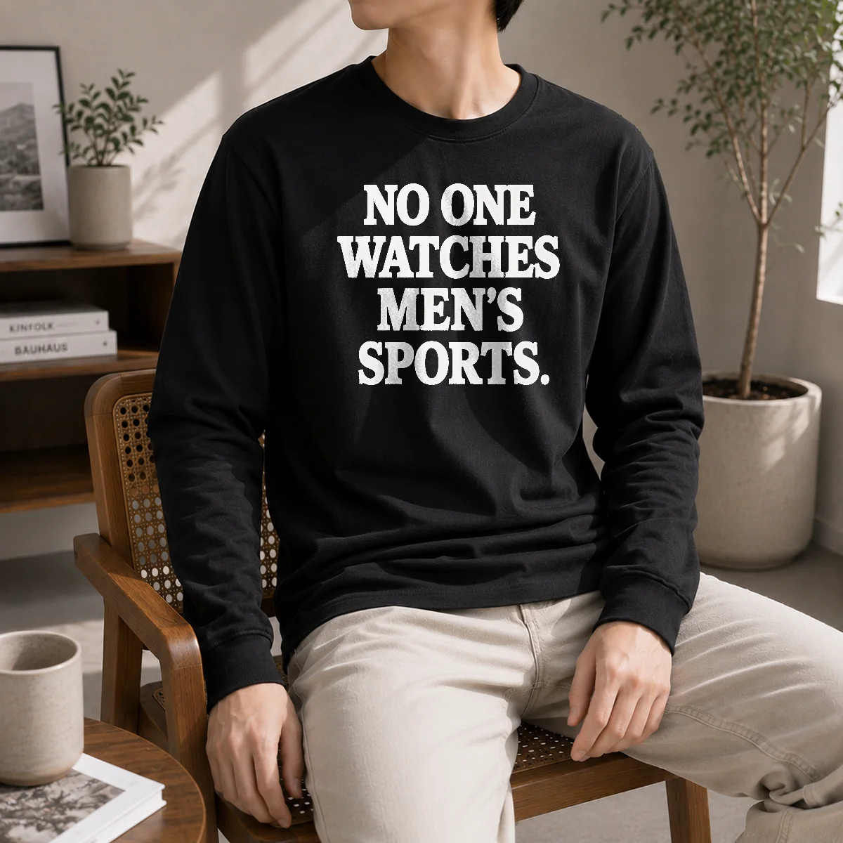 Hot Official No One Watches Men's Sports Satire Ironic Shirt - Image 6