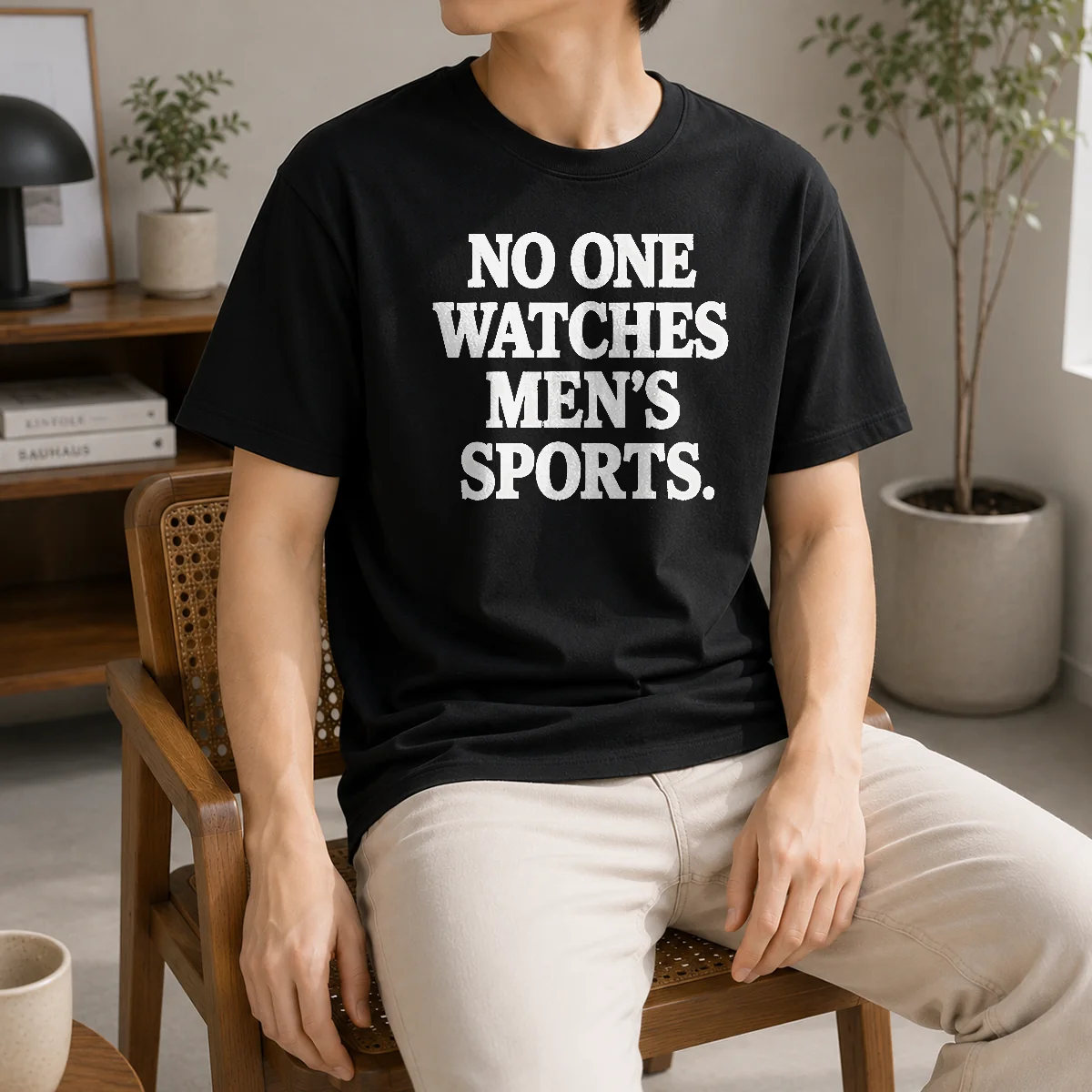Hot Official No One Watches Men's Sports Satire Ironic Shirt