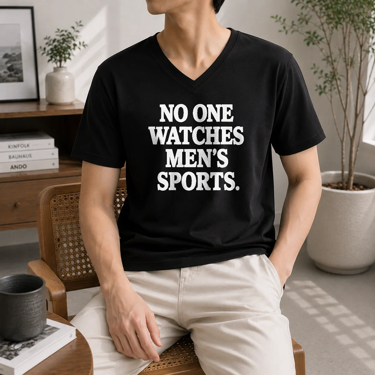 Hot Official No One Watches Men's Sports Satire Ironic Shirt - Image 2