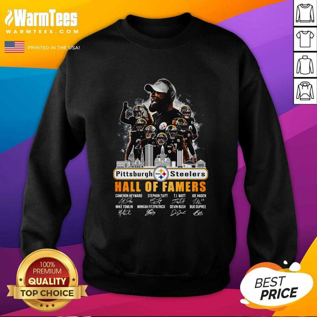 Hot Pittsburgh Steelers Hall Of Famers Signatures Shirt - Image 3