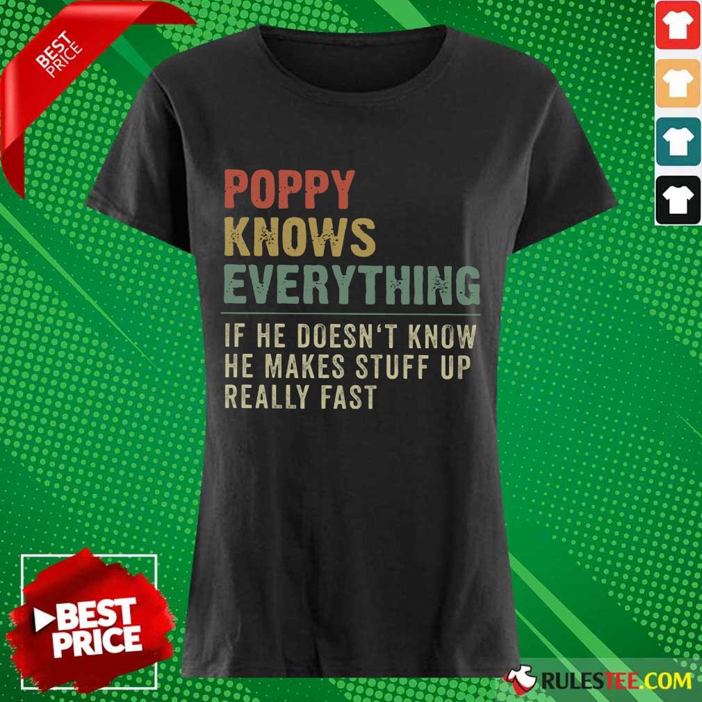 Hot Poppy Knows Everything Vintage Shirt - Image 3