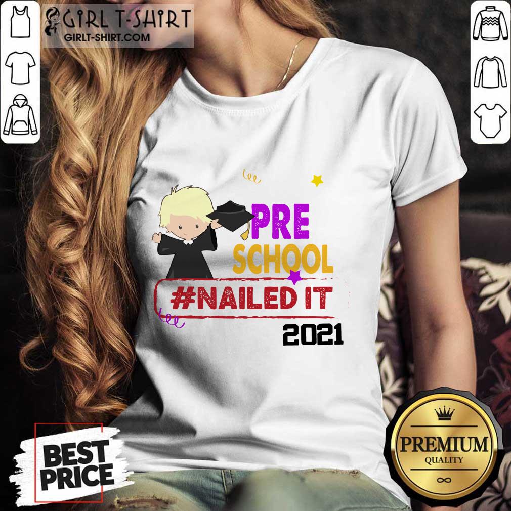Hot Preschool Nailed It 2021 Blonde Boy Shirt - Image 2