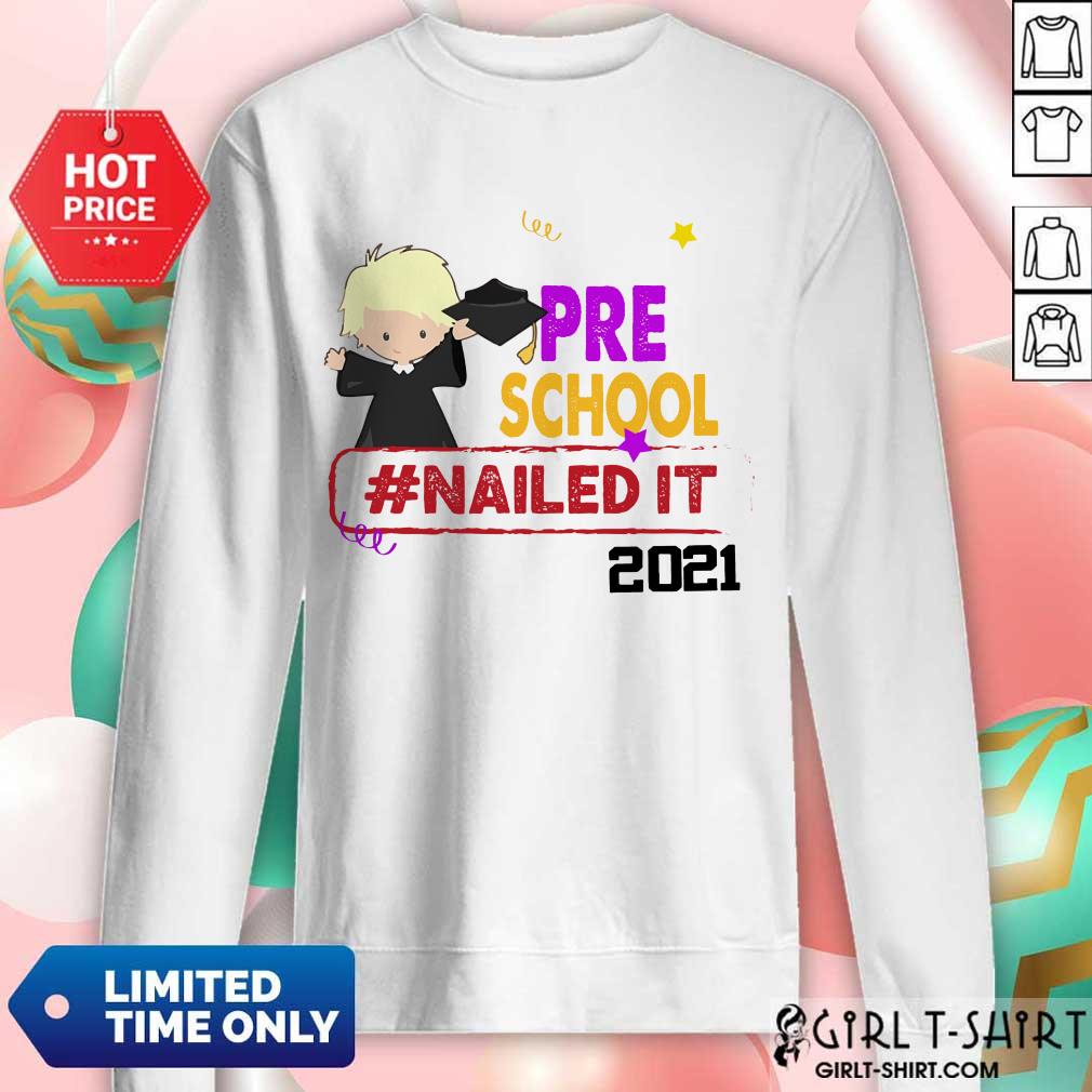 Hot Preschool Nailed It 2021 Blonde Boy Shirt - Image 4