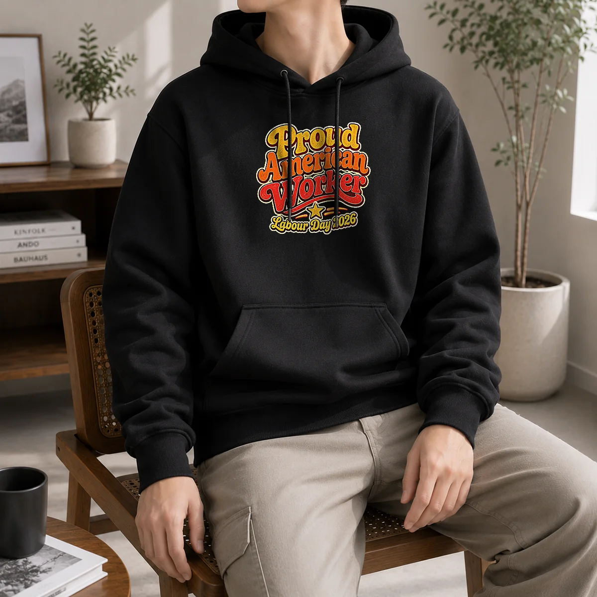 Hot Pretty Proud American Worker Labour Day 2026 Groovy Retro Shirt - Image 5