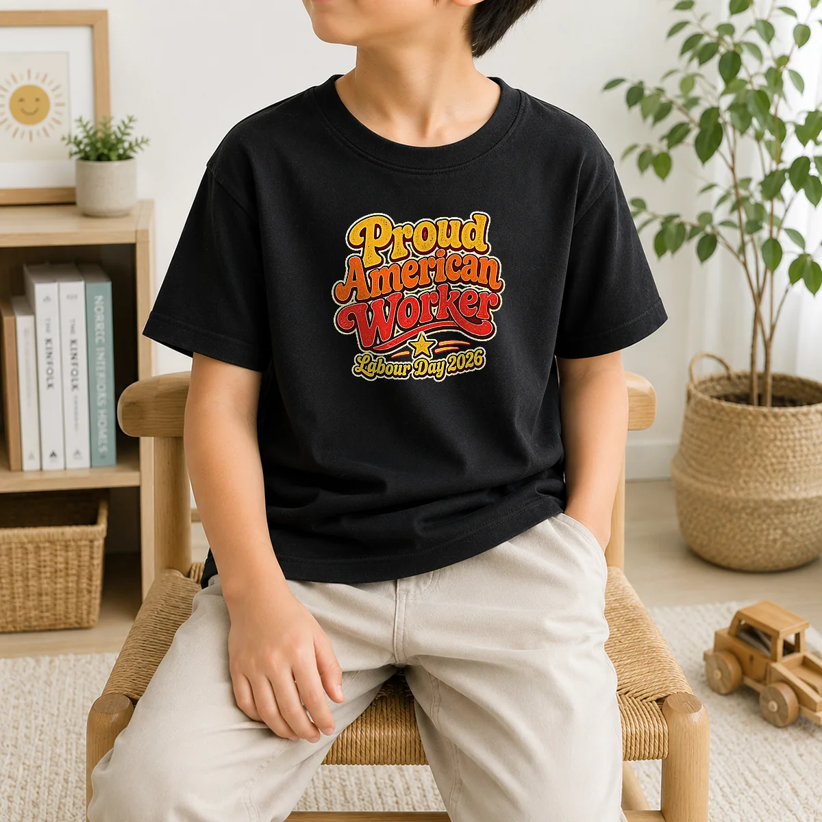 Hot Pretty Proud American Worker Labour Day 2026 Groovy Retro Shirt - Image 9