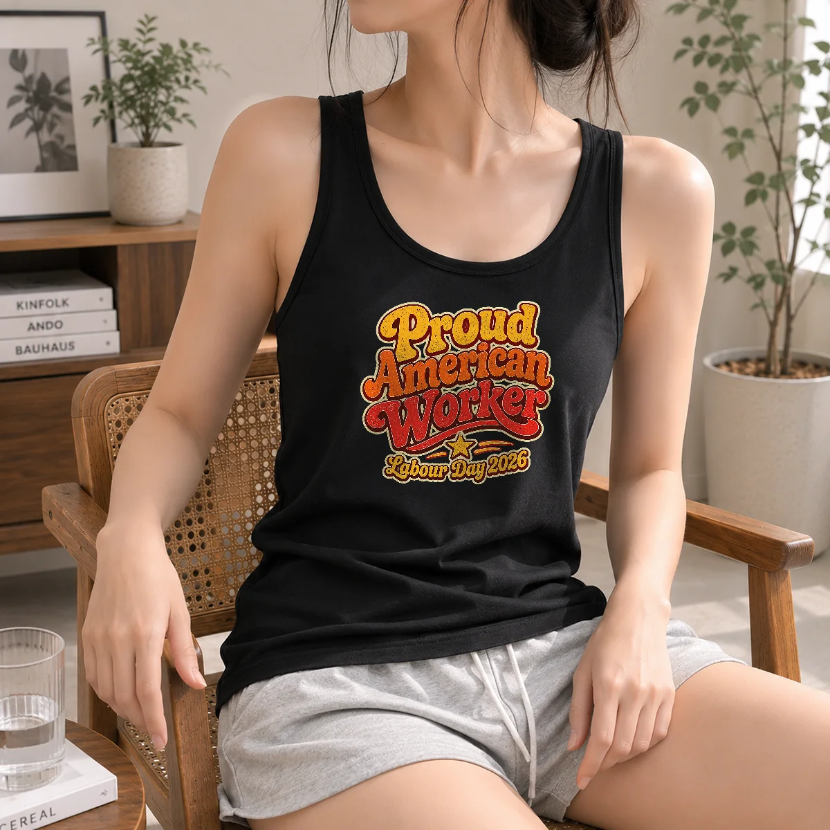 Hot Pretty Proud American Worker Labour Day 2026 Groovy Retro Shirt - Image 3