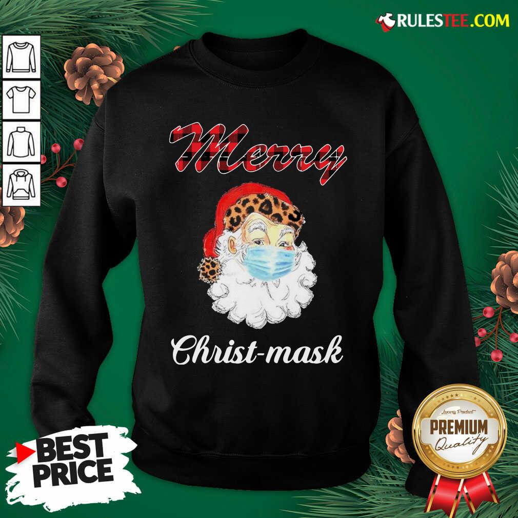 Hot Santa Claus Face Mask Merry Christmas 2020 Shirt - Image 5