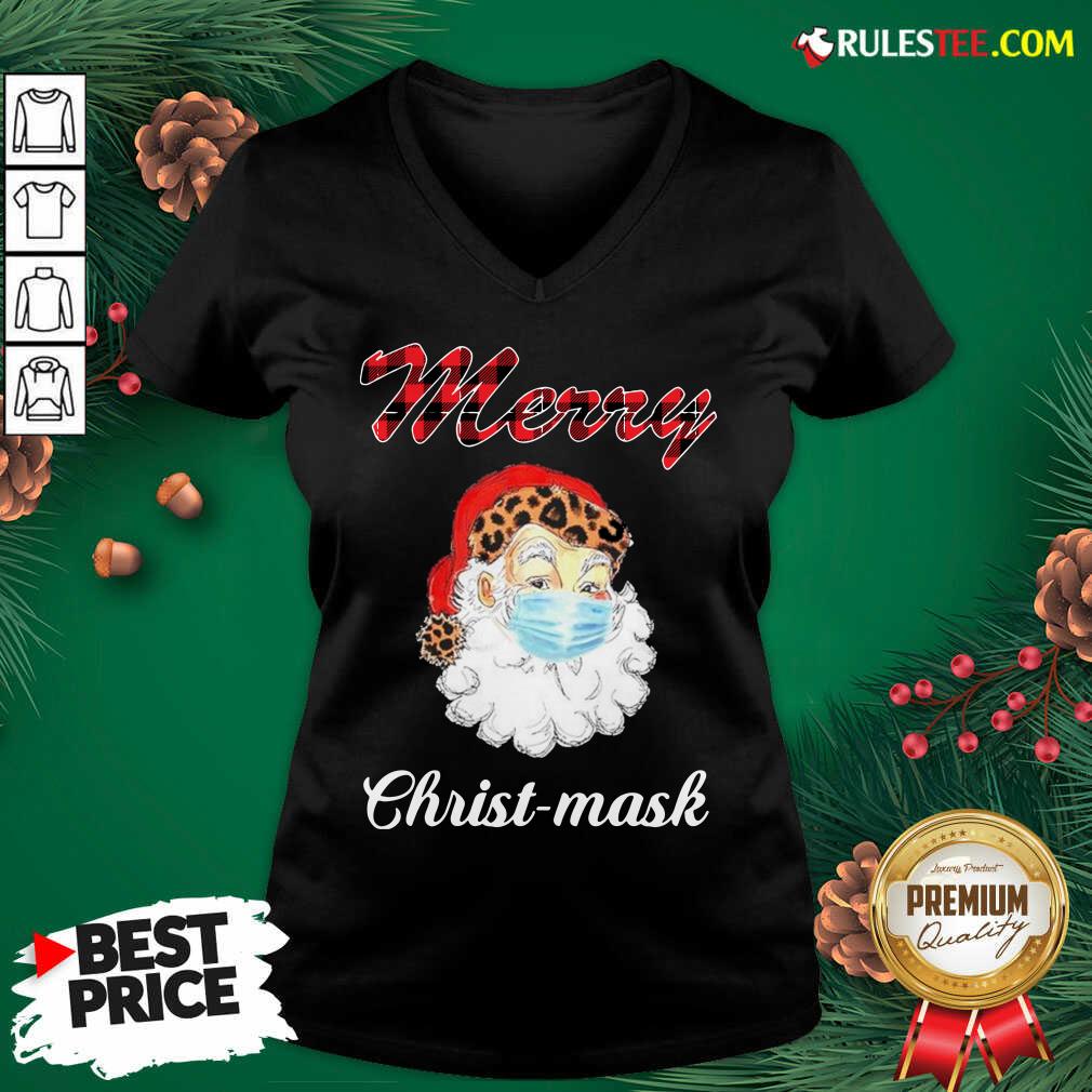 Hot Santa Claus Face Mask Merry Christmas 2020 Shirt - Image 3