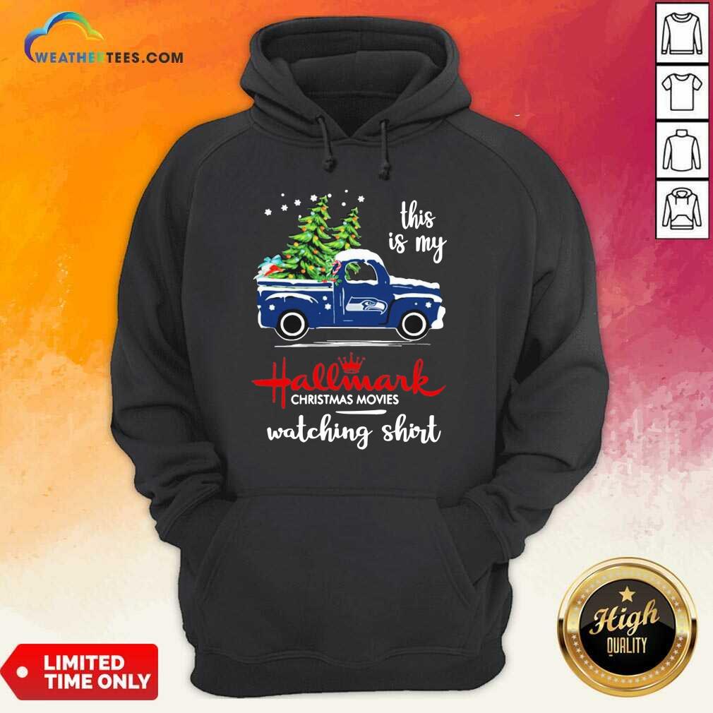 Hot Seattle Seahawks This Is My Hallmark Christmas Movies Watching Shirt - Image 2