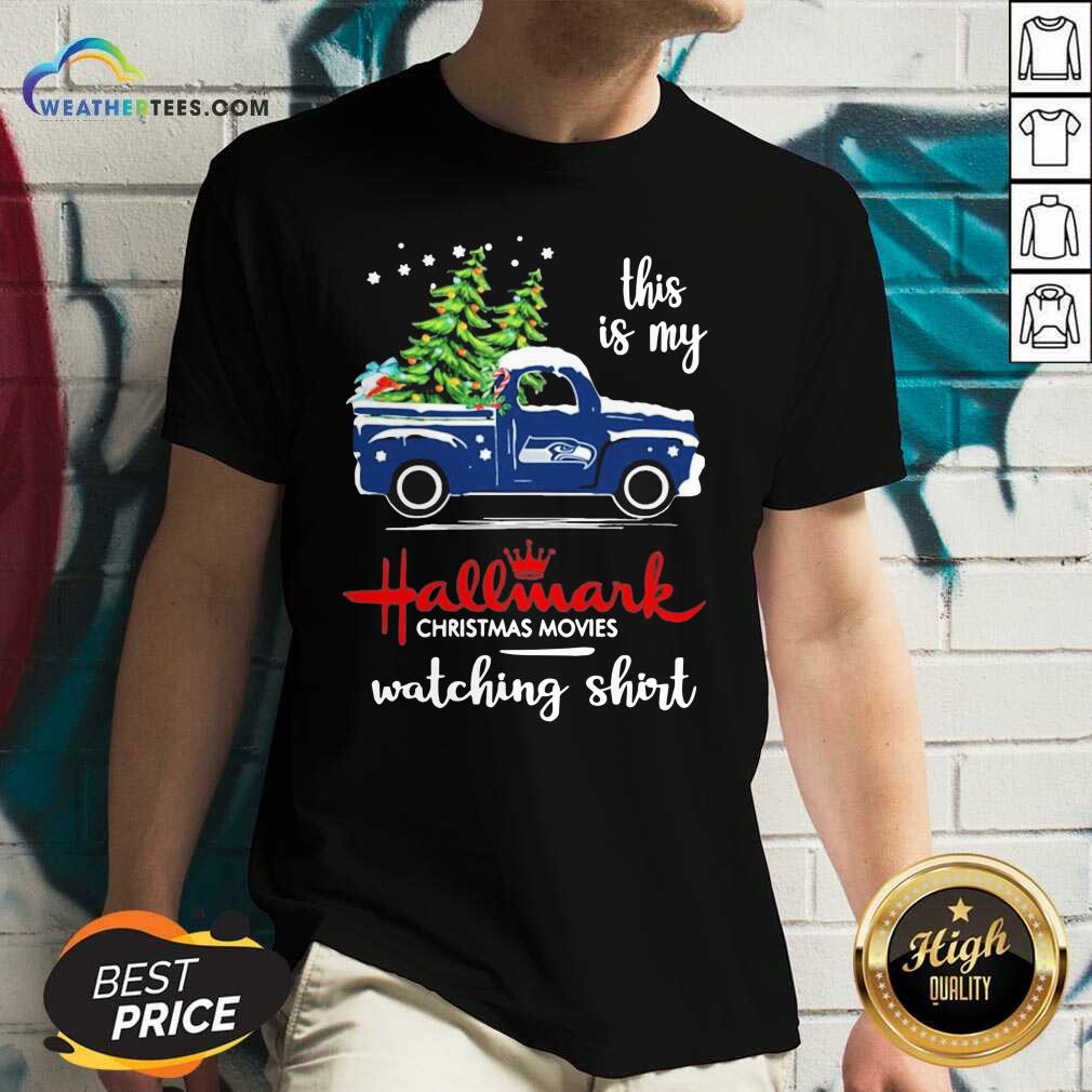 Hot Seattle Seahawks This Is My Hallmark Christmas Movies Watching Shirt - Image 5