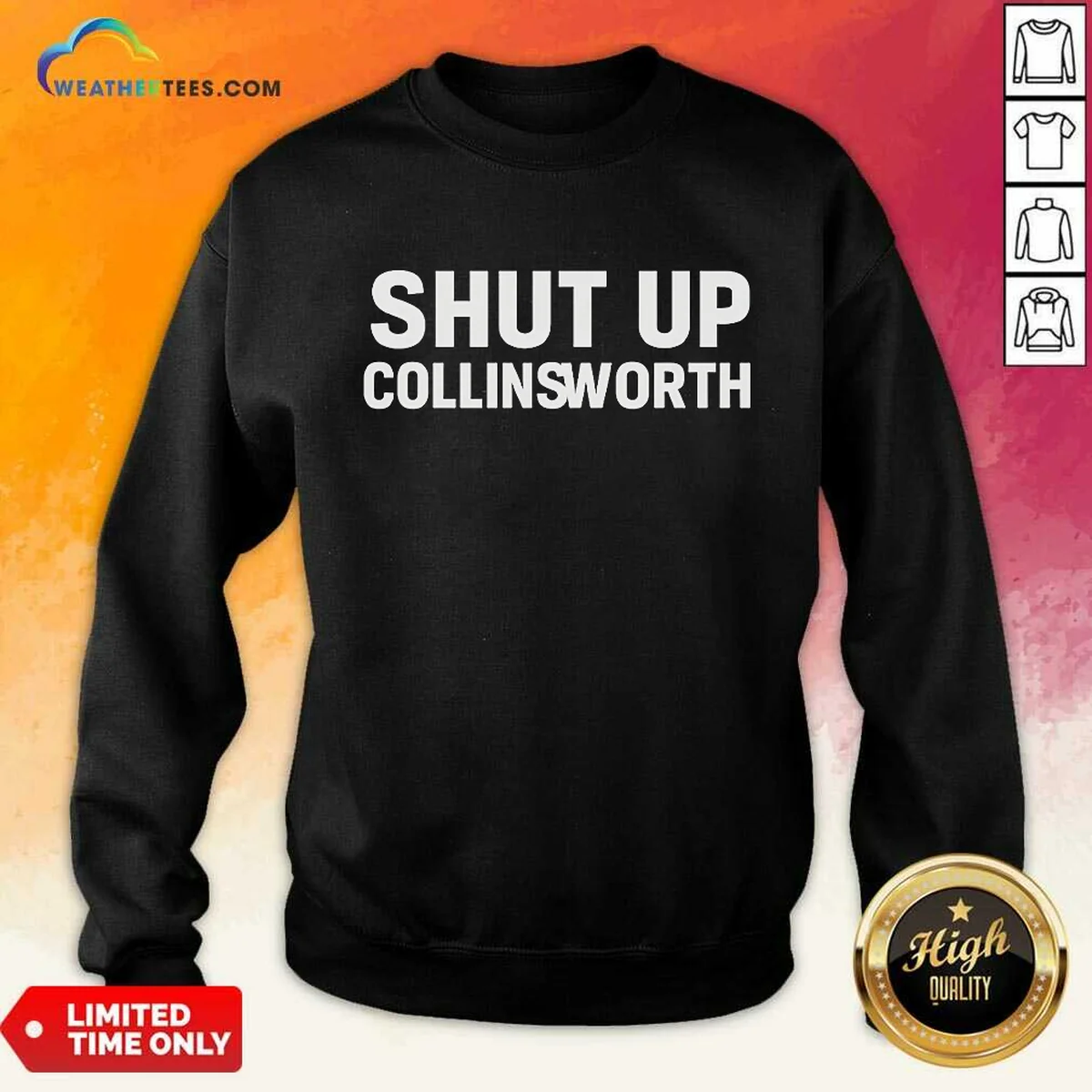 Hot Shut Up Collinsworth NFL Football Broadcaster Shirt - Image 4