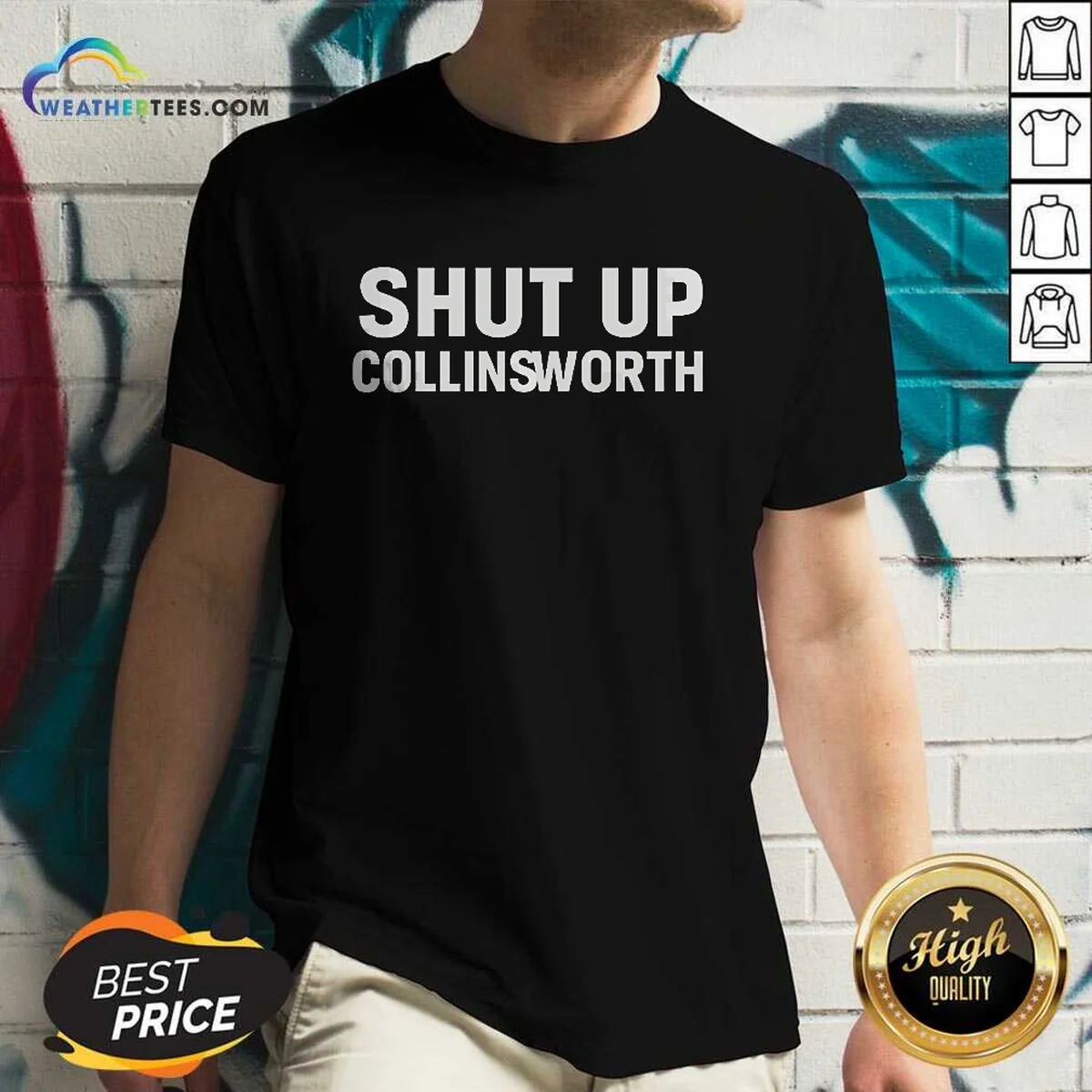 Hot Shut Up Collinsworth NFL Football Broadcaster Shirt - Image 3