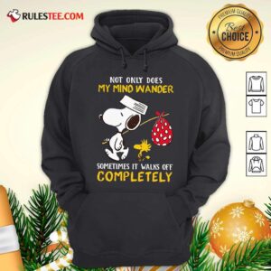 Alternative view of Hot Snoopy And Woodstock Not Only Does My Mind Wander Completely Shirt