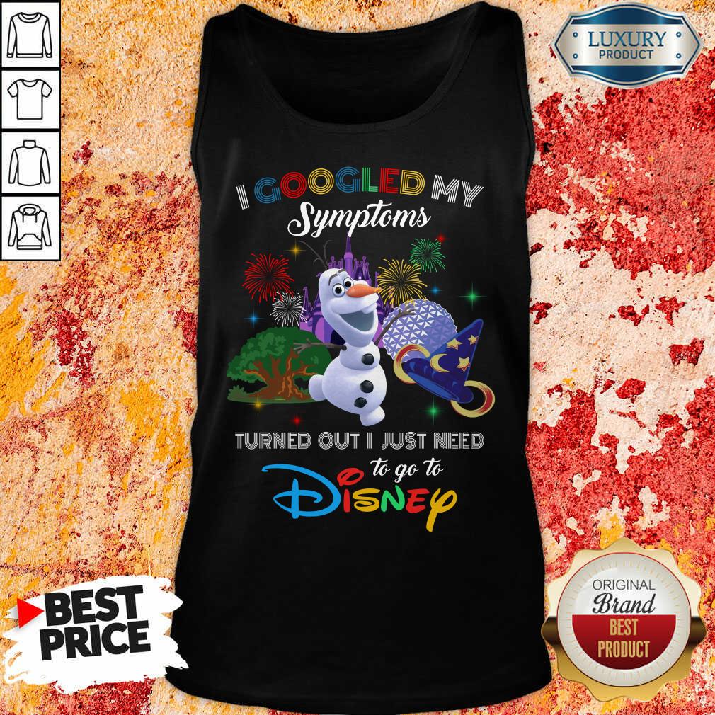 Hot Snowman I Googled My Symptoms Disney Shirt - Image 3