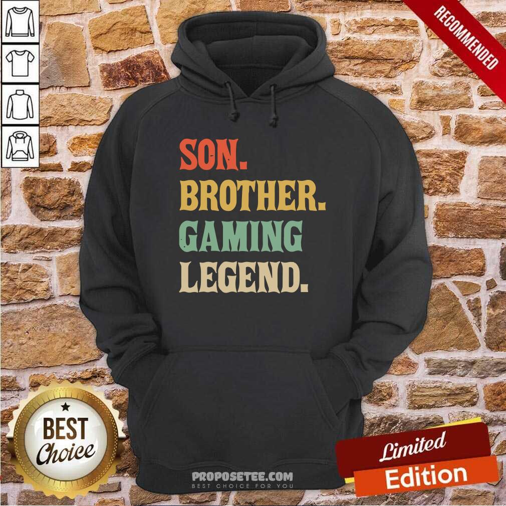 Hot Son Brother Gaming Legend Vintage Teenage Boys 8 12 Year Old Shirt - Image 2